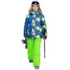 Traje de Esquí Phibee Phoebe Elefante Transfronterizo para Niños Dos Piezas Niños Grandes Doble Tabla Impermeable y Cortavientos Engrosado