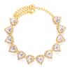 Joyería de moda europea y americana tobillera de amor con incrustaciones de diamantes tobillera brillante combinable con todo corazón de melocotón pedrería tobillera accesorios transfronterizos tobillera
