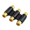 Três Fileiras RCA Fêmea Reta Três Fileiras RCA Fêmea Teto Fêmea T Adaptador de Áudio RCA Fêmea Teto Fêmea