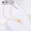 Hee goo D0211 plata S925 personalidad simple tres dimensiones cubo de Rubik cristal collar cuadrado cadena de clavícula cadena de cuello con temperamento