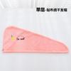 Venta al por Mayor de Fábrica Transfronteriza Temu Gorro para Secar el Cabello de Vellón Coral para Mujer, Turbante para Secar el Cabello Grueso de Doble Capa, Gorro Triangular Bordado Absorbente