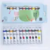 Tinta Aquarela em Tubo de Alumínio 12 Cores Personalizada 12ml/Peça Guache Pintura Chinesa Infantil Acrílico Aquarela Lavável