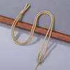 Cordón para collar colgante de ocho hebras, alambre de oro trenzado, tejido a mano, ajustable para hombres y mujeres, accesorio de cordón para colgante