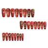 Uñas Postizas Portables Bendición de Año Nuevo Dragón Dorado Ascendente Uñas Postizas Portables Linterna Roja Flor de Lingote Uñas Estilo Ballet