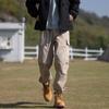 Macacão estilo japonês masculino primavera e verão estilo americano multi-bolso calças moda marca retro folgada all-match calças casuais