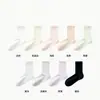 Meias de Renda 100% Algodão para Mulheres, Meias Finas de Verão até o Meio da Panturrilha, Meias Respiráveis de Algodão Puro Sem Costura, Adequadas para Combinar com Sapatos Pequenos de Couro, Meias Folgadas