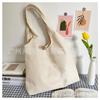 Bolso de hombro combinable, bolso de compras portátil, bolso de lona de gran capacidad, bolso de mano sencillo, bolso de algodón para libros de estudiantes