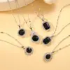 Colar Cruzado Europeu e Americano em Aço Titânio, Colar com Pingente de Diamante Incrustado em Cobre de Luxo Leve de Alta Qualidade, Corrente para Clavícula, Atacado do Fabricante em Estoque