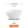 Tigela de Cerâmica, Tigela de Arroz Branco, Atacado do Fabricante, Tigela Espessa para Restaurante Comercial, Tigela de Hotel, Tigela Pequena para Uso Doméstico