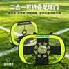 Portería de fútbol plegable de doble uso para entrenamiento infantil al aire libre con tela objetivo, portería de entrenamiento portátil dos en uno