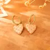 Brincos de Pérolas com Pingente de Gota de Óleo em Formato de Coração Romântico Moda Simples de Alta Qualidade Brinco Doce com Personalidade Colar Doce Cool Estilo Pequeno de Nicho