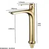 Grifo de lavabo de pedestal alto, lavabo de baño, lavabo de uso único de agua fría única, mueble de baño para lavar