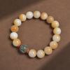 Hainan Carvão Natural Queimado Gordura de Ovelha Jade Branco Bodhi DIY Pulseira Tecida com Cordão de Contas para Canto para Acessórios Masculinos e Femininos