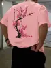 Camiseta de moda para hombre con estampado, manga corta holgada, veranoes