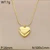 Collar con colgante de corazón de amor de acero inoxidable de moda estilo coreano ins popular cadena de clavícula de acero de titanio de oro de 18 quilates en stock
