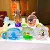 Llavero Creativo Serie Océano con Arena Movediza Rellena de Aceite, Lentejuelas y Colgante de Pez Flotante, Adorno de Pez Hada, Pequeño Regalo