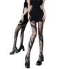 Nuevo Producto Medias Adelgazantes Negras y Blancas con Leggings Estampados Cruzados y Calcetines con Pies