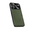 Adecuado para iPhone18Promax Funda de Metal Magnética para Teléfono con Textura de Cuero y Cubierta Protectora Anticaídas para Apple 17Pro