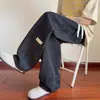 Estilo Novo de Verão Calças Masculinas de Seda Gelada Texturizadas Casuais Largas de Alta Qualidade Moda Jovem Calças Casuais da Moda