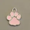 Huella de Pata de Gato Linda Accesorios para Joyería DIY Accesorios de Goteo de Aceite Accesorios para Pendientes Collar Pulsera Colgante para Teléfono Móvil