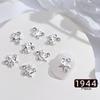 Decoraciones de Arte de Uñas de Estrella de Cinco Puntas Brillantes, Metal Hueco Transfronterizo con Pedrería Incrustada de Aleación, Pedrería de Estrella para Uñas DIY, Accesorios para Uñas