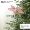 Decoración Navideña Nueva Transfronteriza Bola de Navidad Rosa Estrella de Cinco Puntas Adorno Colgante para Árbol de Navidad Estrella para la Punta del Árbol Colgante de Navidad