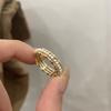 Anillo abierto de temperamento retro de lujo ligero esmalte de alta calidad diseño de nicho de moda para mujer anillo exquisito personalizado