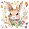 Pegatinas Estáticas de Pascua al por Mayor Transfronterizas 2026 Nuevas Pegatinas de Ventana con Corona de Conejo Pegatinas de Decoración de Ambiente Festivo
