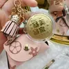 Chaveiro com Cordão Dourado, Tema Princesa, Boa Sorte e Riqueza, Ouro Puro 999, Pingente de Corrente para Celular, Feliz Aniversário, Pingente de Bolsa Batom