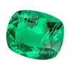 Esmeralda Cultivada, Forma de Cojín Rectangular, Color Muzo Colombiano, con Certificado AGL, Piedra Suelta para Anillo o Collar de Mujer
