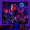 Tapeçaria Fluorescente Mandala Fluorescente UV Ondas Ukiyo-e Tapeçaria Fluorescente Tapeçaria para Quarto