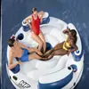 Tenda Aquática Plataforma Flutuante Cama Flutuante para Várias Pessoas Ilha Flutuante Colchão de Ar para Natação Tapete Flutuante Grande Cadeira de Salão Inflável Shamaitebao