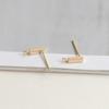 S925 simples cobre saco ouro brincos de pino incrustados zircão com pendurado cor retenção diy jóias acessórios brincos material