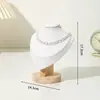 Soporte de Exhibición de Collares al por Mayor de Fábrica, Maniquí de Madera para Exhibir Joyería de Cuello, Estante de Almacenamiento y Exhibición de Joyería de Perlas