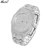 Reloj MISSFOX TikTok moda europea y americana rap Ice Watch hip hop diamante completo esfera grande cuarzo reloj de hombre