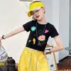 Pantalones Rasgados con Parches de Encaje para Niñas 2026 Verano Nuevo Estilo para Niños Mayores, Pantalones de Pierna Ancha de Algodón para Baile Callejero Jazz