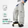 Pantalones Deportivos de Chándal Cargo Rectos para Exteriores de Otoño para Niños, Nuevo Estilo 2026 para Estudiantes de Secundaria, Pantalones Anchos Sueltos para Niños, Modernos