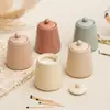 Recipientes de Aromaterapia Simples Feitos à Mão DIY Transfronteiriços, Ornamentos com Tampa, Pote de Armazenamento, Pote de Cerâmica de Alto Valor para Velas, Personalização