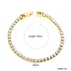 Pulseira Europeia e Americana da Moda com Zircônia, Elegante, Leve e Luxuosa, Versátil Pulseira Tennis com Diamante Colorido Redondo, Joia de Mão para Mulheres