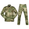 Conjunto de Uniforme Tático de Treinamento ao Ar Livre Masculino, Manga Longa, Múltiplos Bolsos, Roupa de Trabalho Durável, Traje Camuflado para Comércio Transfronteiriço