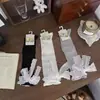 Calcetines de Pantorrilla Estilo Verano para Niñas, Calcetines Largos de Encaje Estilo Ballet, Calcetines Girly hasta Media Pantorrilla, Versátiles con Lazo y Cinta