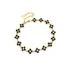 Aço Titânio CompletoDongdaemun Personalidade Temperamento Luxo Trevo de Quatro Folhas Completo com Strass Pulseira Feminina Celebridade da Internet Retrô Melhor Amiga