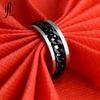 Anillo de cadena giratorio de tres colores para venta al por mayor de joyería de Amazon, estilo coreano, anillo para hombre, pulsera