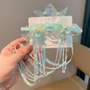 Conjunto de Acessórios de Cabeça Estilo Chinês para Crianças Meninas Grampo de Cabelo Dinastia Han Grampo de Cabelo Estilo Antigo Passo Balançante Super Fada Franja Borboleta Acessórios de Cabelo