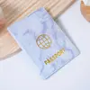 Capa Protetora para Documentos em Couro PU Colorido, Pasta de Armazenamento de Viagem com Aparência Sofisticada para Viagens Internacionais, Porta-Documentos e Passaporte Multifuncional Portátil