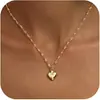 Nuevo producto europeo y americano de Amazon: Collar de zircón gota de agua, versátil y único, cadena de clavícula en forma de corazón para mujer, venta al por mayor de joyería