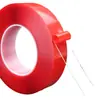 Cinta Adhesiva de Doble Cara Transparente para Coche, Tubo Pequeño Transparente, Impermeable, Sin Rastro, Película Roja Transparente, Acrílica, Venta al por Mayor