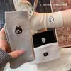Meias fofas de desenho animado para meninas, meias de algodão puro para o outono, estilo trendy do Instagram com bordado de cachorrinho, fio pontilhado e design com babados