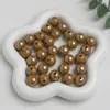 Dingyi 16mm Luna Fría Cuentas Redondas de Colores Cuentas Acrílicas Galvanizadas con Agujero Cuentas Sueltas Accesorios para Cadena de Teléfono Móvil DIY