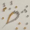 Acero de titanio que conserva el color, acero inoxidable dorado y plateado que no se decolora, cuentas, cuentas, cuentas, pulsera DIY, collar, pendientes, accesorios